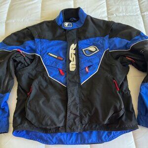 MSR XC Trans Jak Full Zip Riding Jacket Blue Black Mens Large